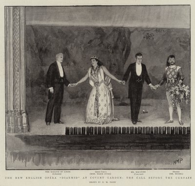 The New English Opera Diarmid i Covent Garden, kaldet før gardinet af Henry Marriott Paget